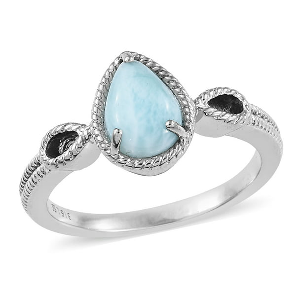 Shop LC Delivering Joy Cocktail Ring Stainless Steel Baguette Labradorite Gift Jewelry for Women Size 8 